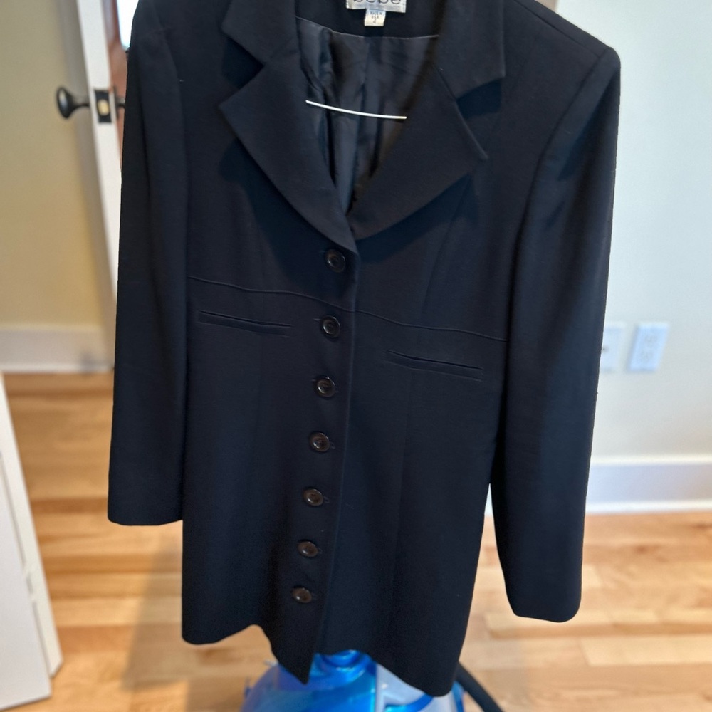 Bebe Black coat dress, bought early 90’s shirt and stylish. Truly adorable on.